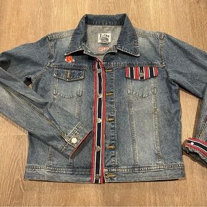Denim Jacket with Red Sox Embroidery